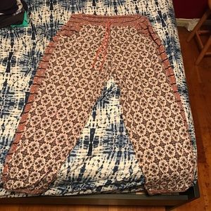 AEO Boho Hippie Soft Printed Beach Pants Joggers